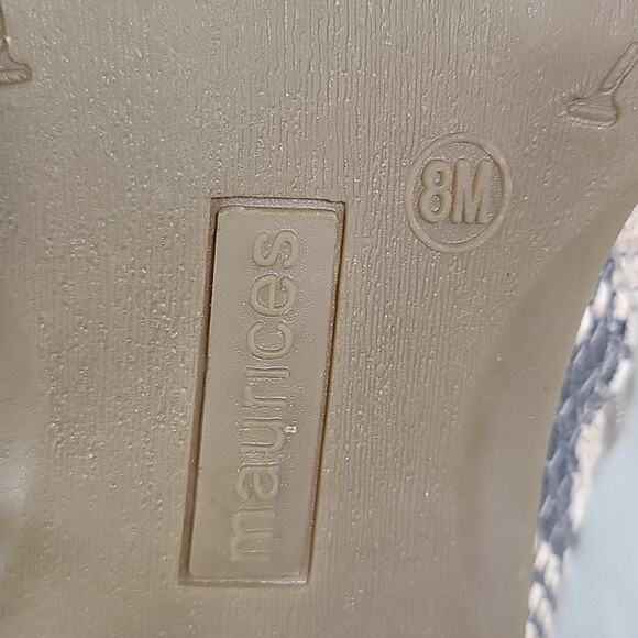 Maurices Amanda Snakeprint Slip On Ankle Boots Womens Size 8 - Picture 9 of 13